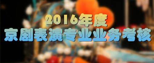 肏嫩屄网址国家京剧院2016年度京剧表演专业业务考...